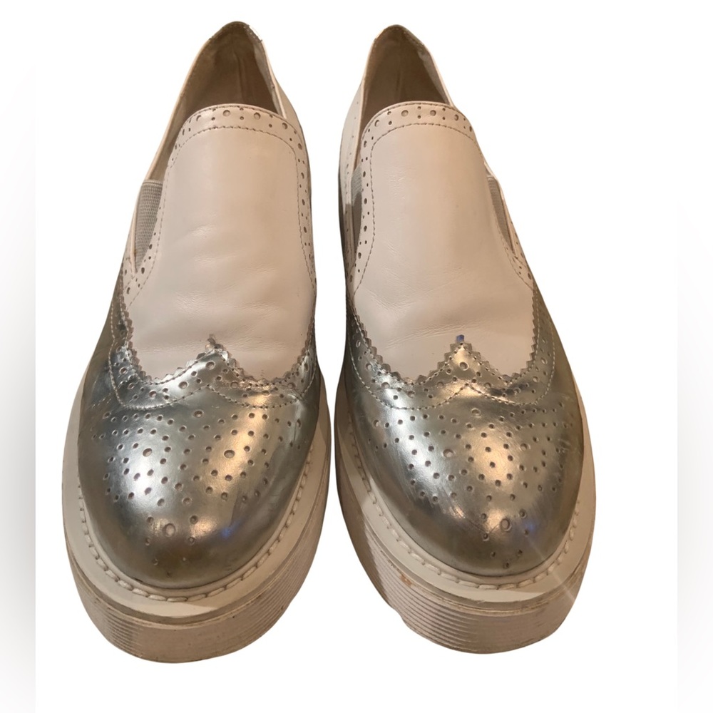 PRADA women slip on white and silver Size 37